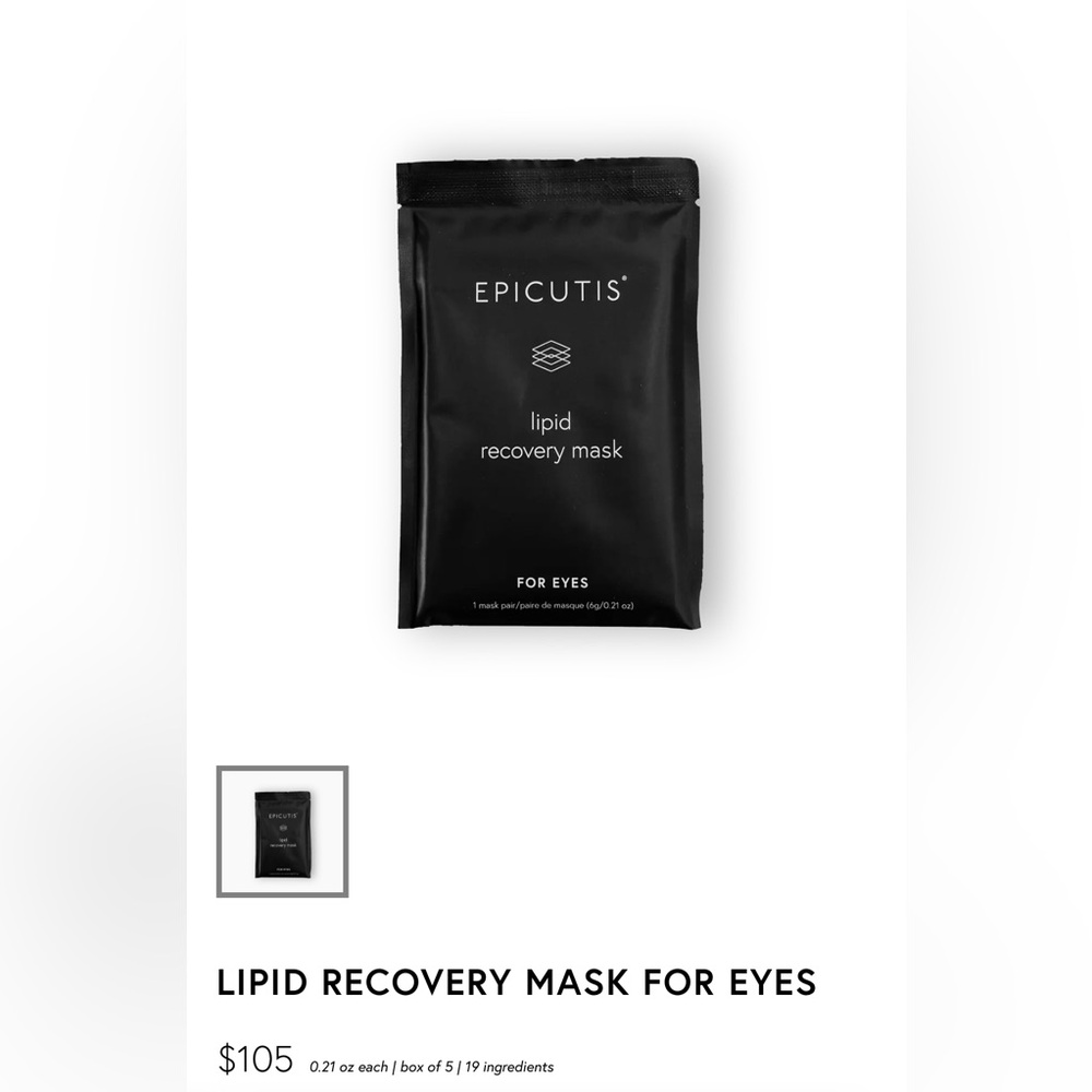 Epicutis Lipid Recovery Eye Mask